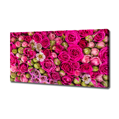 Cuadro canvas con impresión uv duradera horizontal Rosas