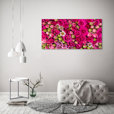 Cuadro canvas con impresión uv duradera horizontal Rosas