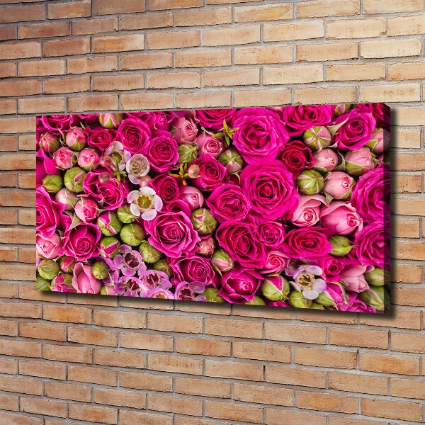 Cuadro canvas con impresión uv duradera horizontal Rosas