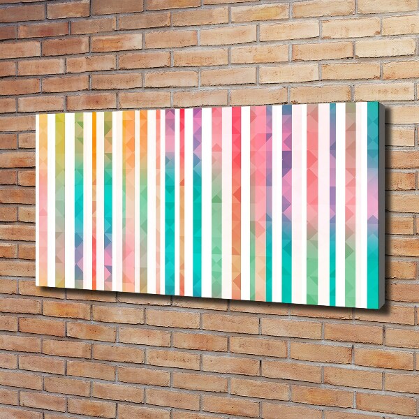 Fotocuadro en lienzo de alta calidad horizontal Rayas de arcoíris