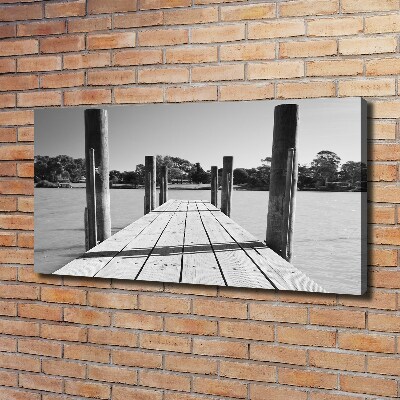 Cuadro canvas moderno de gran formato horizontal Muelle de madera