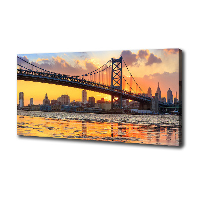 Foto en lienzo con acabado profesional horizontal Puente de Filadelfia
