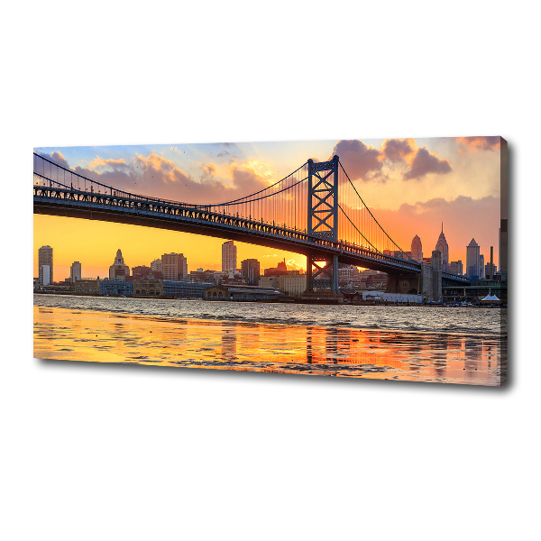Foto en lienzo con acabado profesional horizontal Puente de Filadelfia