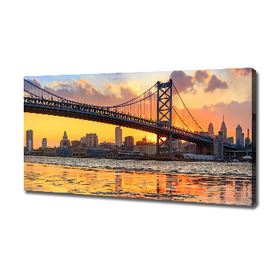 Foto en lienzo con acabado profesional horizontal Puente de Filadelfia