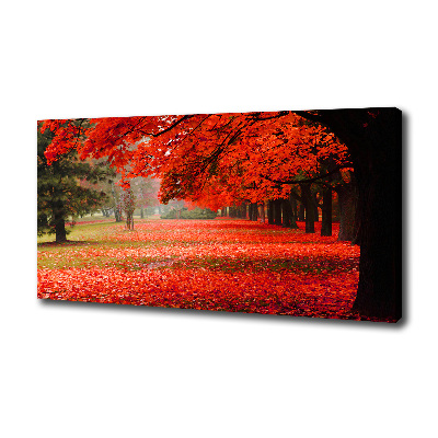 Cuadro canvas con impresión uv duradera horizontal Árboles en otoño