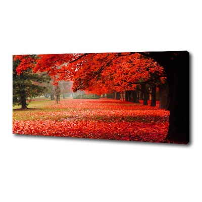 Cuadro canvas con impresión uv duradera horizontal Árboles en otoño