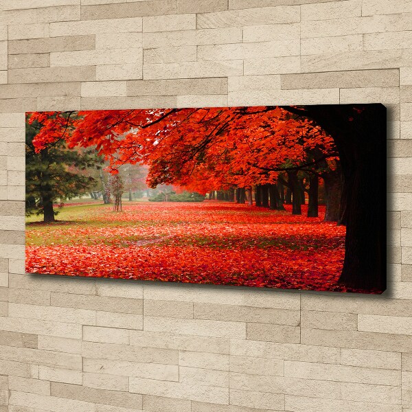 Cuadro canvas con impresión uv duradera horizontal Árboles en otoño