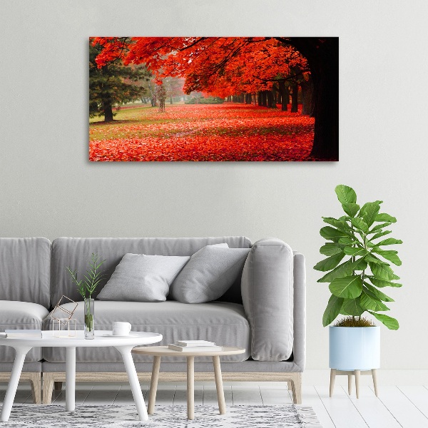 Cuadro canvas con impresión uv duradera horizontal Árboles en otoño