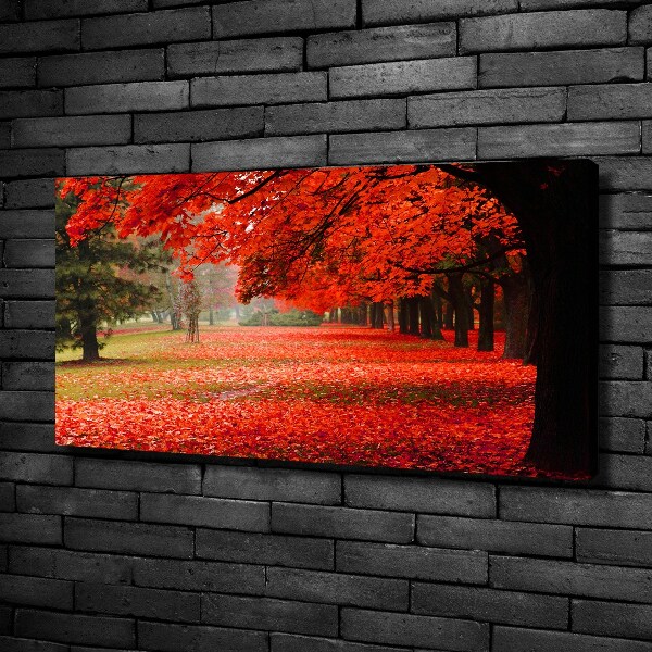 Cuadro canvas con impresión uv duradera horizontal Árboles en otoño