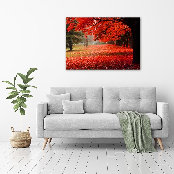 Cuadro canvas con impresión uv duradera horizontal Árboles en otoño