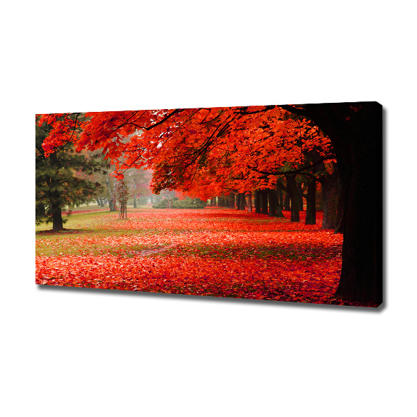 Cuadro canvas con impresión uv duradera horizontal Árboles en otoño