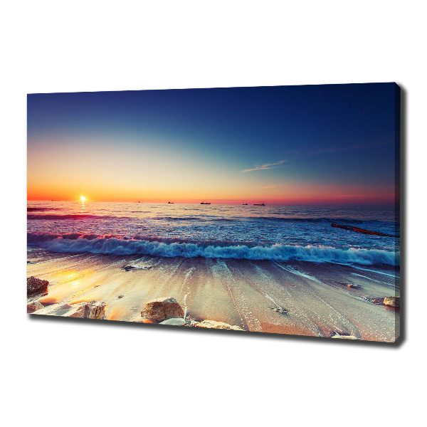 Cuadro canvas con impresión uv duradera horizontal Amanecer en el mar