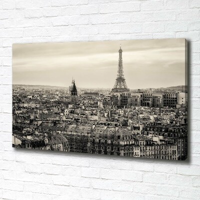 Cuadro canvas con impresión uv duradera horizontal Torre Eiffel de París