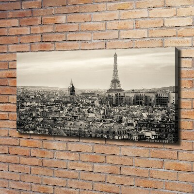 Cuadro canvas con impresión uv duradera horizontal Torre Eiffel de París