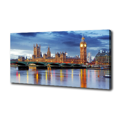 Cuadro canvas moderno de gran formato horizontal Támesis de Londres