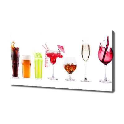Fotocuadro en lienzo de alta calidad horizontal Juego de bebidas