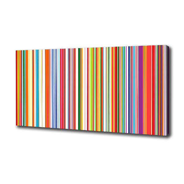 Cuadro canvas con impresión uv duradera horizontal Rayas de colores