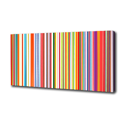 Cuadro canvas con impresión uv duradera horizontal Rayas de colores