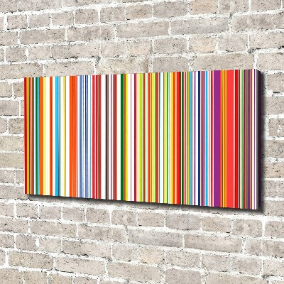 Cuadro canvas con impresión uv duradera horizontal Rayas de colores