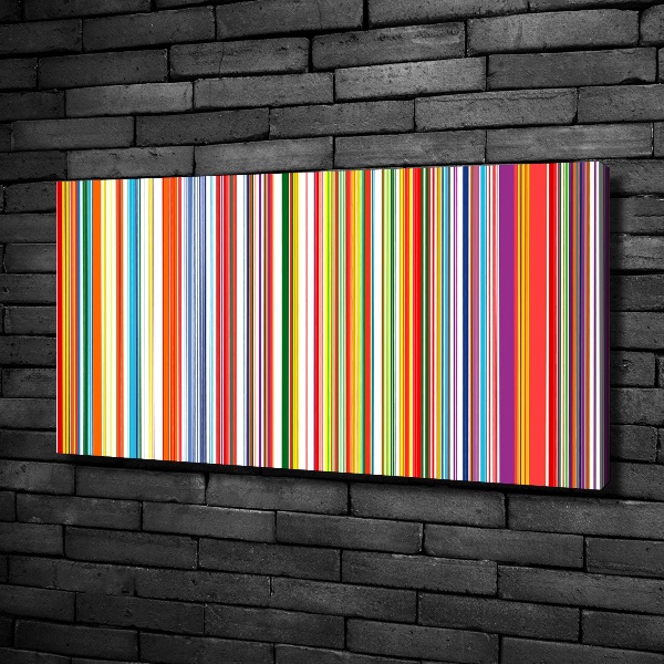 Cuadro canvas con impresión uv duradera horizontal Rayas de colores