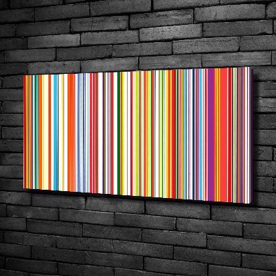 Cuadro canvas con impresión uv duradera horizontal Rayas de colores