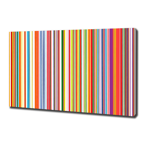 Cuadro canvas con impresión uv duradera horizontal Rayas de colores