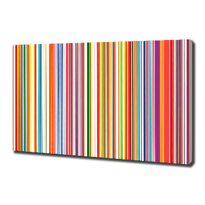 Cuadro canvas con impresión uv duradera horizontal Rayas de colores