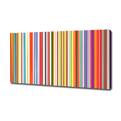 Cuadro canvas con impresión uv duradera horizontal Rayas de colores