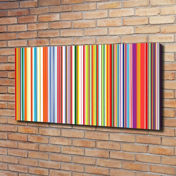 Cuadro canvas con impresión uv duradera horizontal Rayas de colores