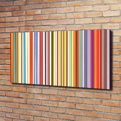 Cuadro canvas con impresión uv duradera horizontal Rayas de colores