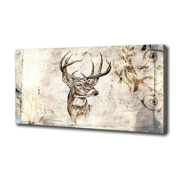 Cuadro canvas con impresión uv duradera horizontal Ciervo