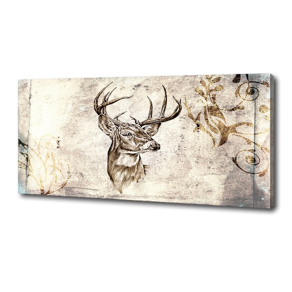 Cuadro canvas con impresión uv duradera horizontal Ciervo