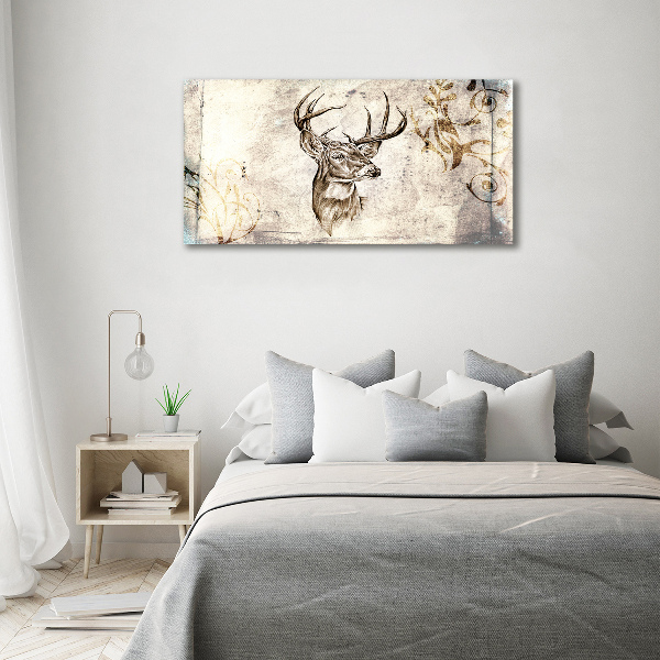 Cuadro canvas con impresión uv duradera horizontal Ciervo