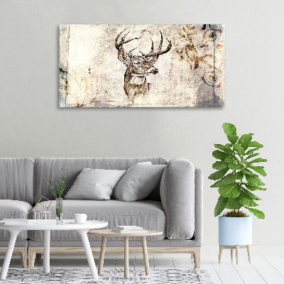 Cuadro canvas con impresión uv duradera horizontal Ciervo