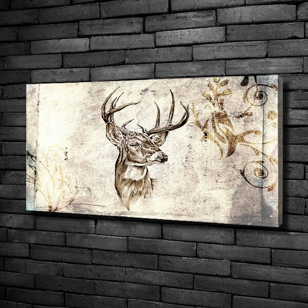 Cuadro canvas con impresión uv duradera horizontal Ciervo