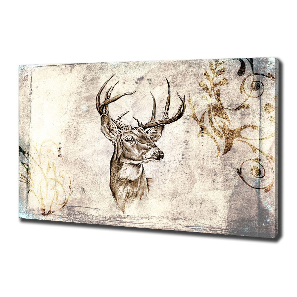 Cuadro canvas con impresión uv duradera horizontal Ciervo