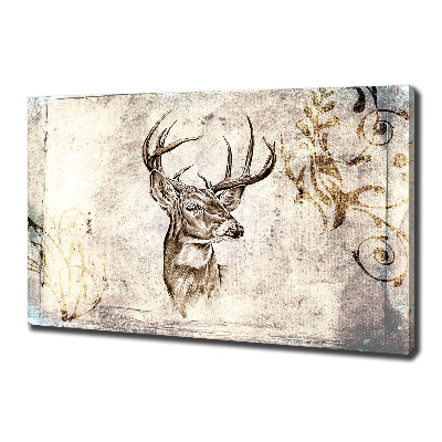 Cuadro canvas con impresión uv duradera horizontal Ciervo