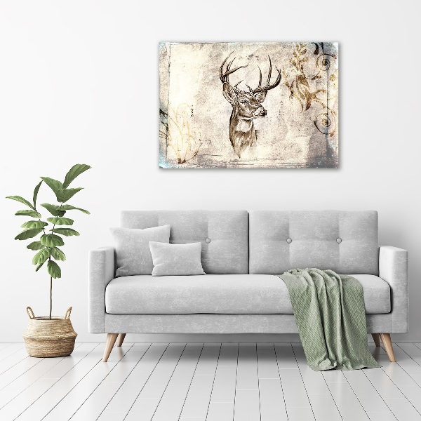 Cuadro canvas con impresión uv duradera horizontal Ciervo