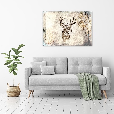 Cuadro canvas con impresión uv duradera horizontal Ciervo