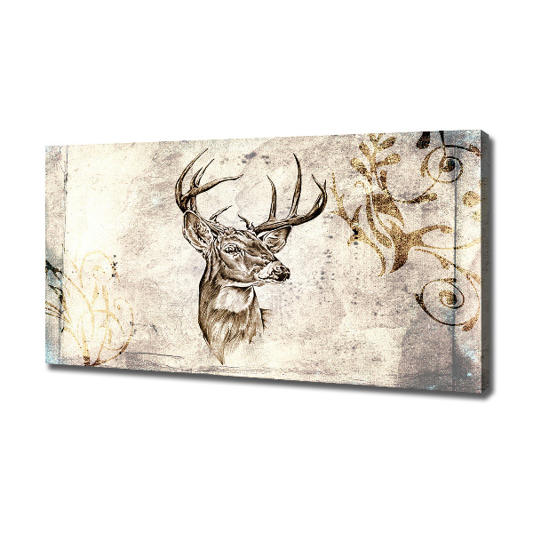 Cuadro canvas con impresión uv duradera horizontal Ciervo