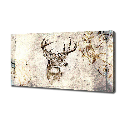 Cuadro canvas con impresión uv duradera horizontal Ciervo