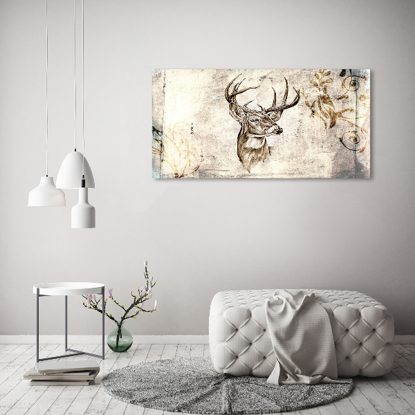 Cuadro canvas con impresión uv duradera horizontal Ciervo