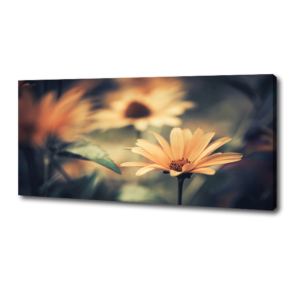 Cuadro canvas moderno de gran formato horizontal flor de primavera