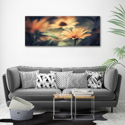 Cuadro canvas moderno de gran formato horizontal flor de primavera