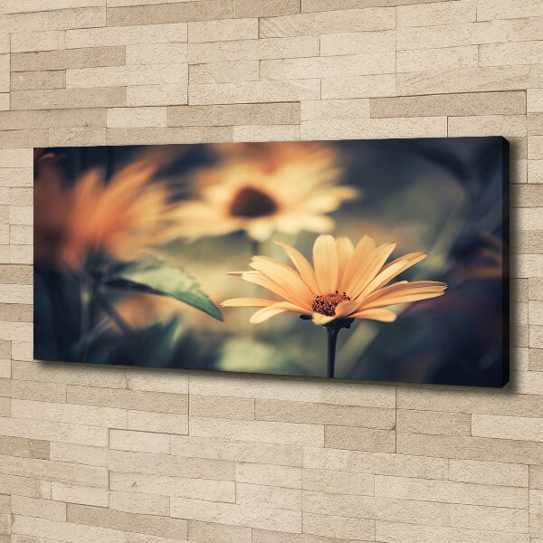 Cuadro canvas moderno de gran formato horizontal flor de primavera