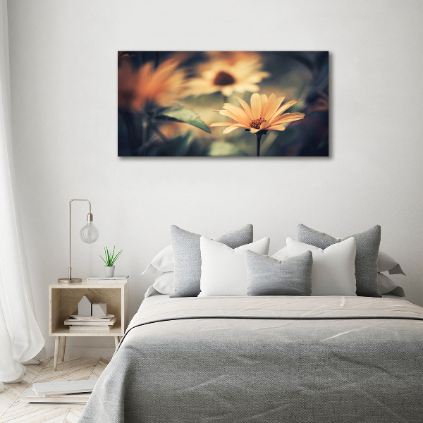 Cuadro canvas moderno de gran formato horizontal flor de primavera
