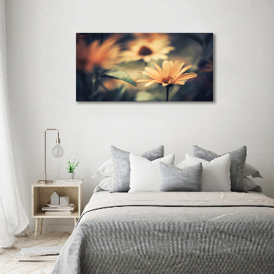 Cuadro canvas moderno de gran formato horizontal flor de primavera
