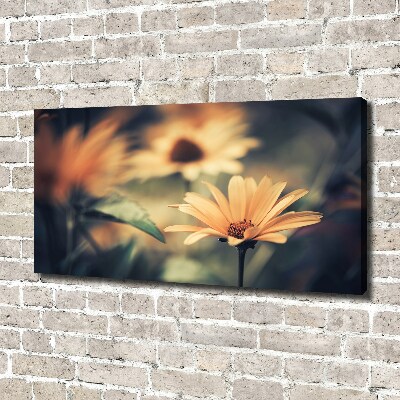 Cuadro canvas moderno de gran formato horizontal flor de primavera