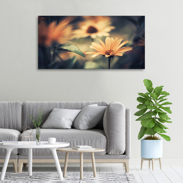 Cuadro canvas moderno de gran formato horizontal flor de primavera