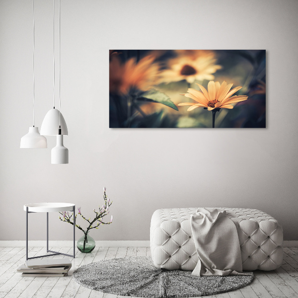 Cuadro canvas moderno de gran formato horizontal flor de primavera